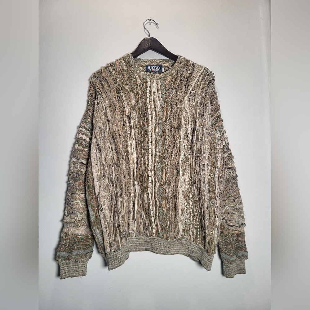 👕🌶 Vintage Sacco "Coogi-esque" 3D Sweater